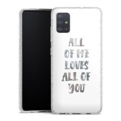 Silicone Glitter Case silver glitter