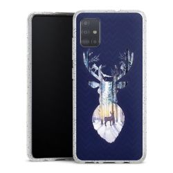 Silikon Glitter Case transparent-silber