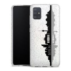 Silikon Glitter Case transparent-silber