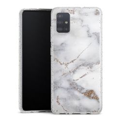 Silikon Glitter Case transparent-silber