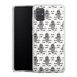 Silicone Glitter Case silver glitter