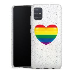 Silicone Glitter Case silver glitter