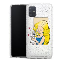 Silikon Glitter Case transparent-silber