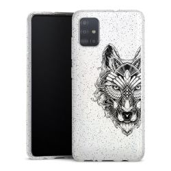 Silicone Glitter Case silver glitter