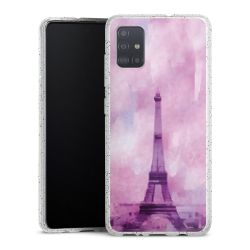 Silikon Glitter Case transparent-silber