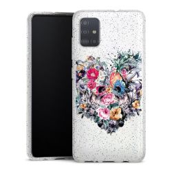 Silicone Glitter Case silver glitter