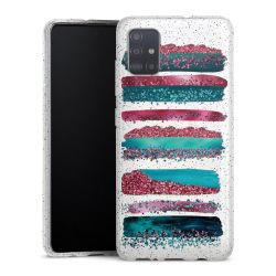 Silicone Glitter Case silver glitter