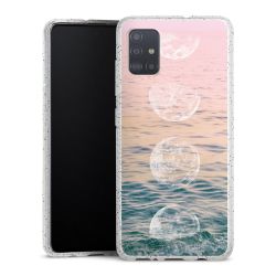 Silikon Glitter Case transparent-silber