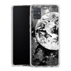 Silikon Glitter Case transparent-silber