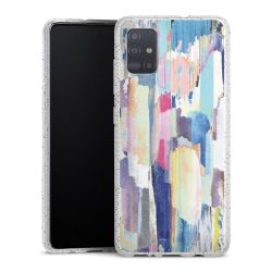 Silikon Glitter Case transparent-silber