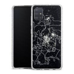 Silikon Glitter Case transparent-silber