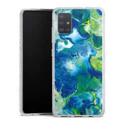 Silikon Glitter Case transparent-silber