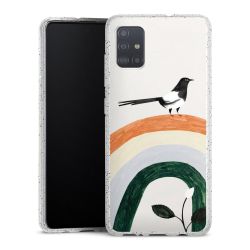 Silikon Glitter Case transparent-silber