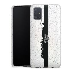 Silikon Glitter Case transparent-silber