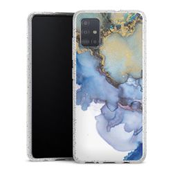 Silikon Glitter Case transparent-silber