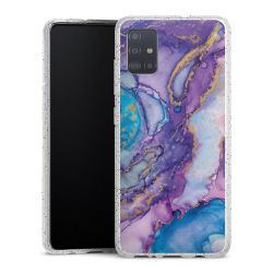 Silikon Glitter Case transparent-silber