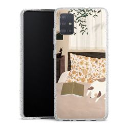 Silikon Glitter Case transparent-silber