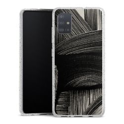 Silikon Glitter Case transparent-silber