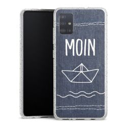 Silikon Glitter Case transparent-silber