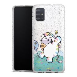 Silikon Glitter Case transparent-silber