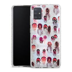 Silicone Glitter Case silver glitter