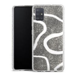 Silicone Glitter Case silver glitter