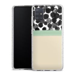 Silicone Glitter Case silver glitter