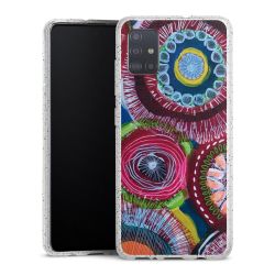 Silikon Glitter Case transparent-silber