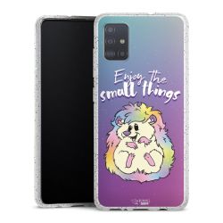 Silikon Glitter Case transparent-silber