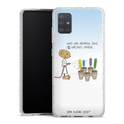 Silikon Glitter Case transparent-silber