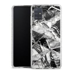 Silikon Glitter Case transparent-silber