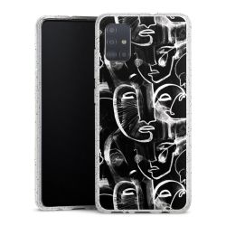 Silicone Glitter Case silver glitter