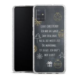 Silikon Glitter Case transparent-silber