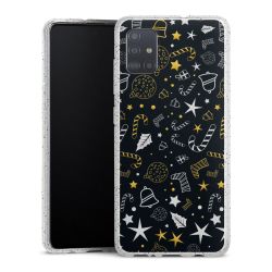 Silicone Glitter Case silver glitter