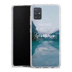 Silikon Glitter Case transparent-silber