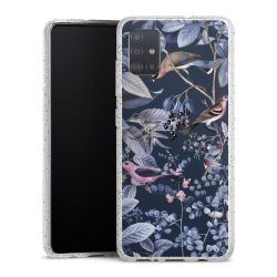 Silikon Glitter Case transparent-silber