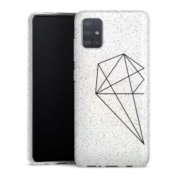 Silicone Glitter Case silver glitter