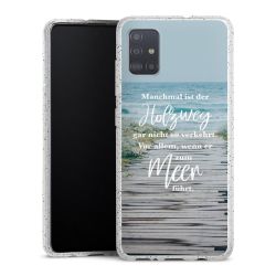 Silikon Glitter Case transparent-silber