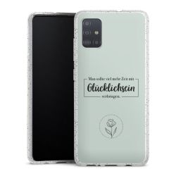 Silikon Glitter Case transparent-silber