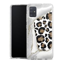 Silicone Glitter Case silver glitter