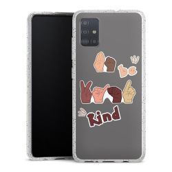 Silicone Glitter Case silver glitter