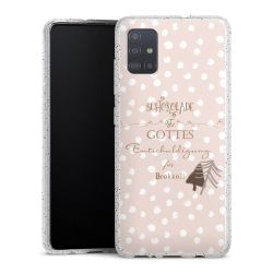 Silikon Glitter Case transparent-silber