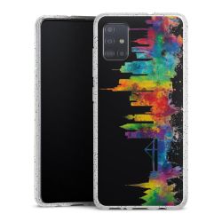 Silikon Glitter Case transparent-silber