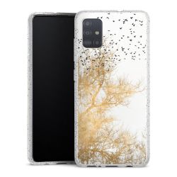 Silicone Glitter Case silver glitter