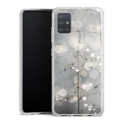 Silicone Glitter Case silver glitter