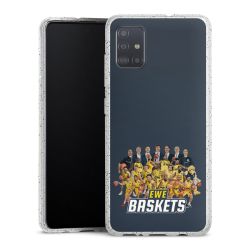 Silikon Glitter Case transparent-silber