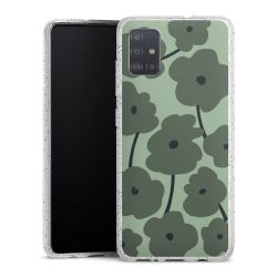 Silikon Glitter Case transparent-silber