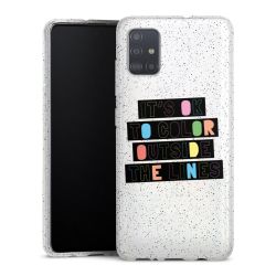 Silikon Glitter Case transparent-silber