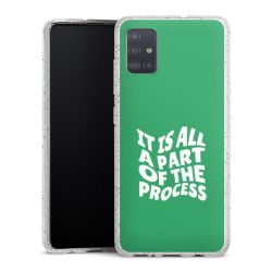 Silikon Glitter Case transparent-silber