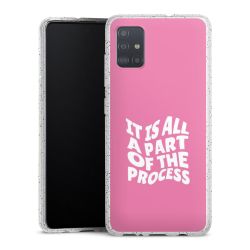 Silikon Glitter Case transparent-silber